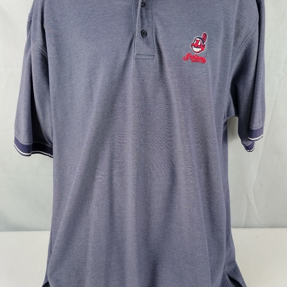 Vtg Lee Sports Cleveland Guardians Size 2XL Mlb Baseball Team Polo Shirt